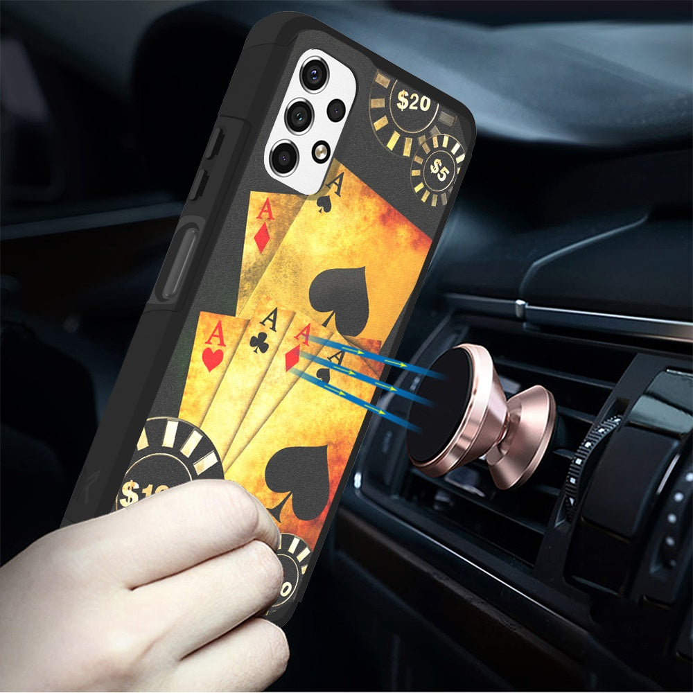 For Samsung Galaxy A23 5G Graphic Design Pattern Hard PC TPU Tough Strong Hybrid Shockproof Armor Frame  Phone Case Cover