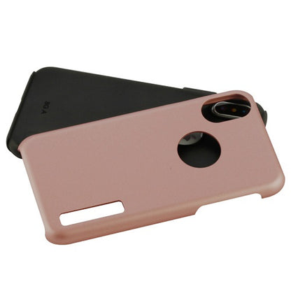 For Apple iPhone XS/X Slim Fit Hybrid Armor Rubber TPU Hard PC Shockproof Rugged Protective Rose Gold Phone Case Cover