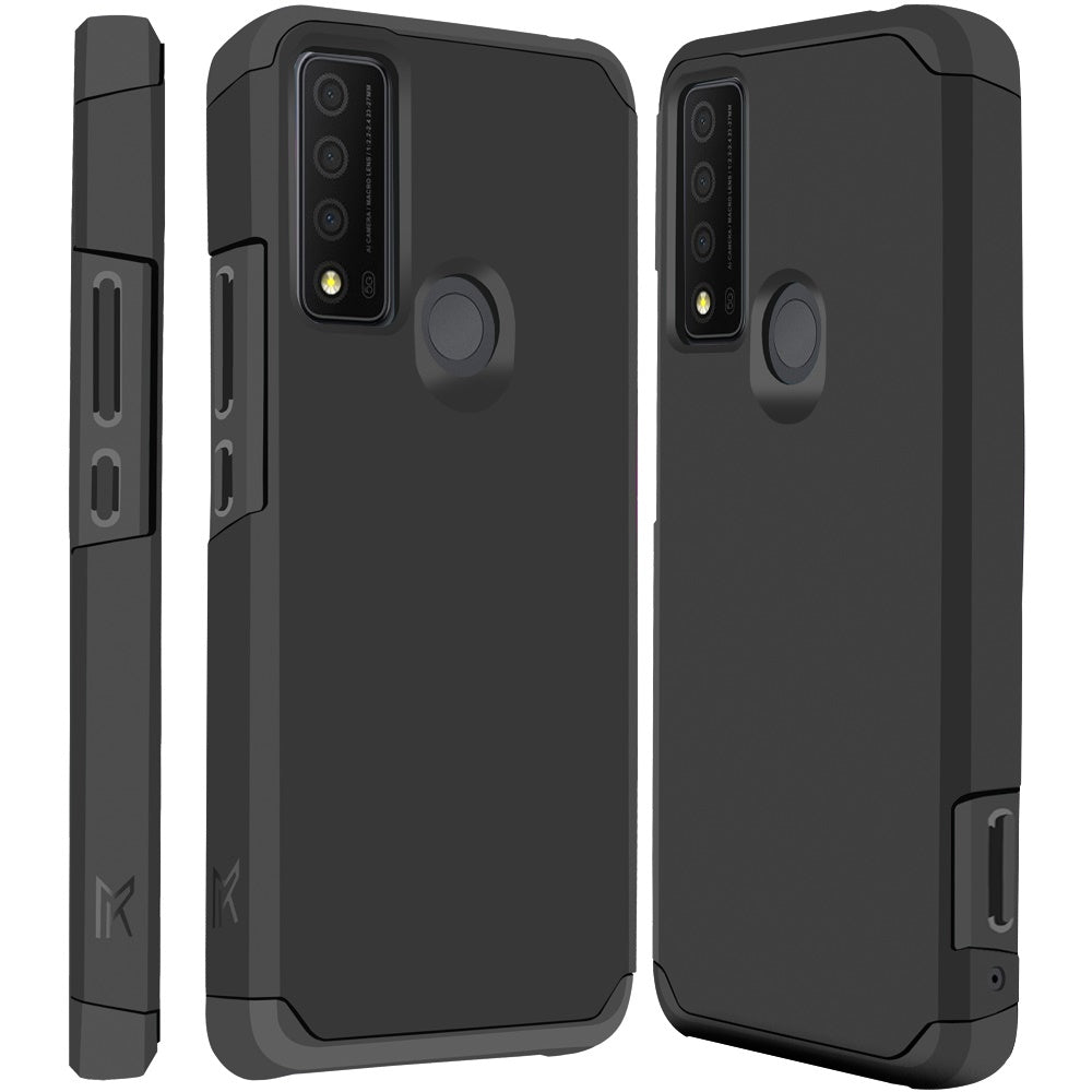 For TCL 30 XE 5G Ultra Slim Corner Protection Shock Absorption Tuff Hybrid Dual Layer Hard PC and TPU Rubber Armor Defender  Phone Case Cover