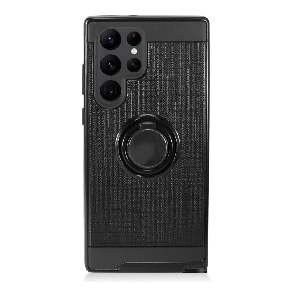 For Samsung Galaxy S22 Ultra Hybrid 360° Ring Armor Shockproof Dual Layers 2in1 with Ring Stand for Magnetic Car Mount  Phone Case Cover