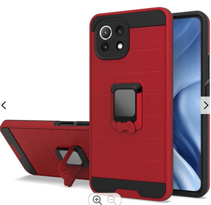 For Motorola Moto G Pure Magnetic Ring Holder Rubber Hybrid Stand Kickstand Slim Texture Rugged Armor Heavy Duty Military Grade  Phone Case Cover