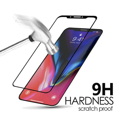 For Apple iPhone SE 3 (2022) Screen Protector Tempered glass Protective Film [3D Curved Full Coverage] [9H Hardness] [No bubbles] [Case Friendly] Clear Black Screen Protector