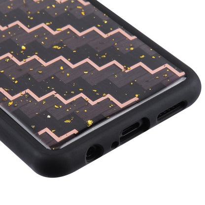 For Samsung Galaxy A21 Stylish Design Hybrid Rubber TPU Hard PC Shockproof Armor Rugged Slim Fit Carbon Fiber Texture Black Phone Case Cover