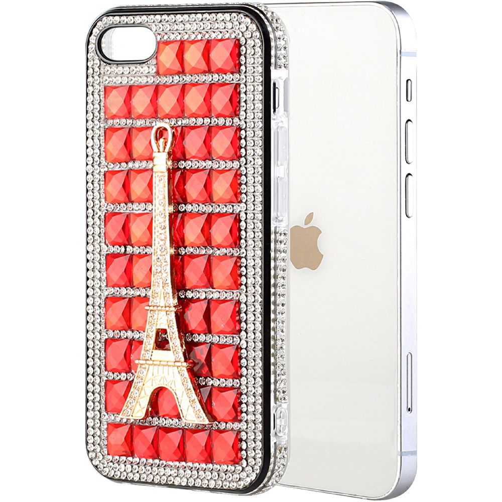 For Apple iPhone SE 2022 /SE 2020/8/7 Fashion Luxury 3D Bling Diamonds Rhinestone Jeweled Ornament Crystal Hybrid Hard  Phone Case Cover