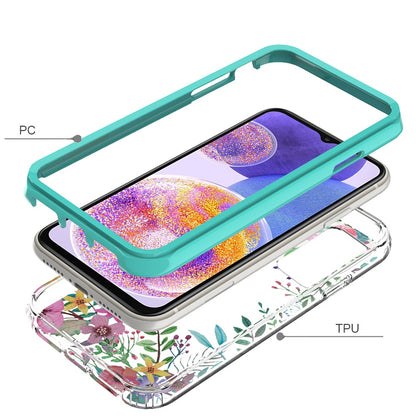 For Samsung Galaxy A23 5G Beautiful Design Hybrid Triple Layer Armor Hard PC Rubber Shockproof Frame  Phone Case Cover