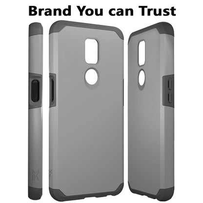 For Samsung Galaxy A23 Slim Corner Protection Shock Absorption Hybrid Dual Layer Hard PC + TPU Rubber Armor Defender Gray Phone Case Cover