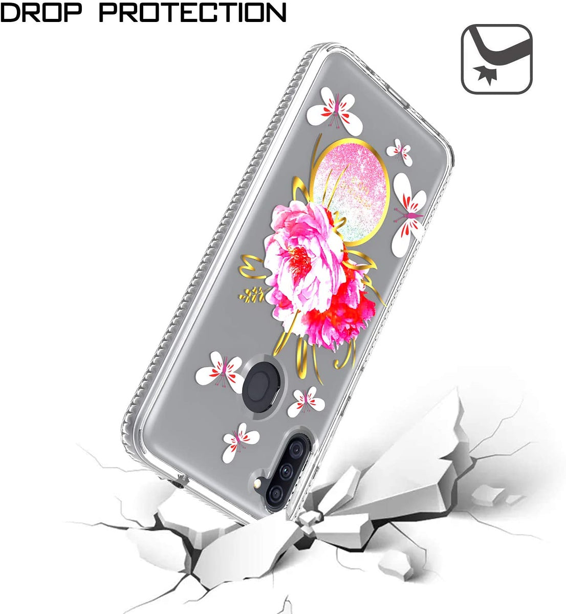 For Apple iPhone 13 /Pro Max Mini Clear Fashion IMD Pattern Design Hard Back PC Hybrid Bumper Armor TPU Soft Rubber Silicone Ultra Slim  Phone Case Cover
