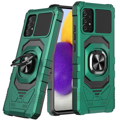 For Samsung Galaxy A73 5G Hybrid Dual Layer with Rotate Magnetic Ring Stand Holder Kickstand, Rugged 2in1 Shockproof  Phone Case Cover