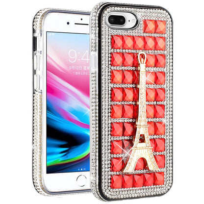 For Apple iPhone 8 Plus/7 Plus/6 Plus/6s Plus Fashion Luxury 3D Bling Diamonds Rhinestone Jeweled Ornament Shiny Crystal  Phone Case Cover
