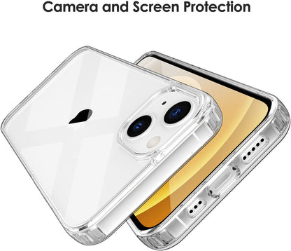 For Samsung Galaxy A13 5G Crystal Clear Back Panel + TPU Bumper Hybrid Thin Slim Hard Shockproof Defender Anti-Drop Crystal Clear Phone Case Cover