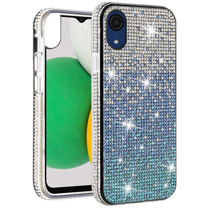 For Samsung A03 Core Glitter Bling Ultra Thin TPU Sparkle Diamond Rhinestone Shiny Hybrid Full Cover Crystal Stones Back  Phone Case Cover