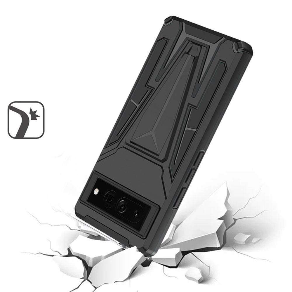 For Google Pixel 7/ 7 Pro Heavy Duty Protection Hybrid Built-in Kickstand Rugged Shockproof Military Grade Dual Layer Hard PC  Phone Case Cover