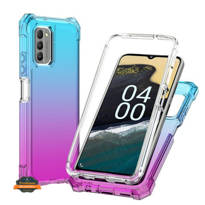 For Nokia G400 Hybrid 2in1 Front Bumper Frame Cover Square Edge Shockproof Soft TPU + Hard PC Anti-Slip Heavy Duty  Phone Case Cover