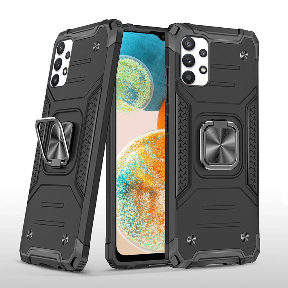 For Samsung Galaxy A23 5G Armor Hybrid with Ring Holder Kickstand Shockproof Heavy-Duty Durable Rugged Dual Layer  Phone Case Cover