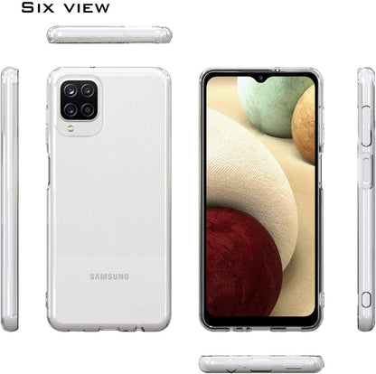 For Samsung Galaxy A12 5G Slim Fit Classic Transparent Matte Soft TPU Rubber Flex-Gel Rubberized Shockproof Bumper  Phone Case Cover