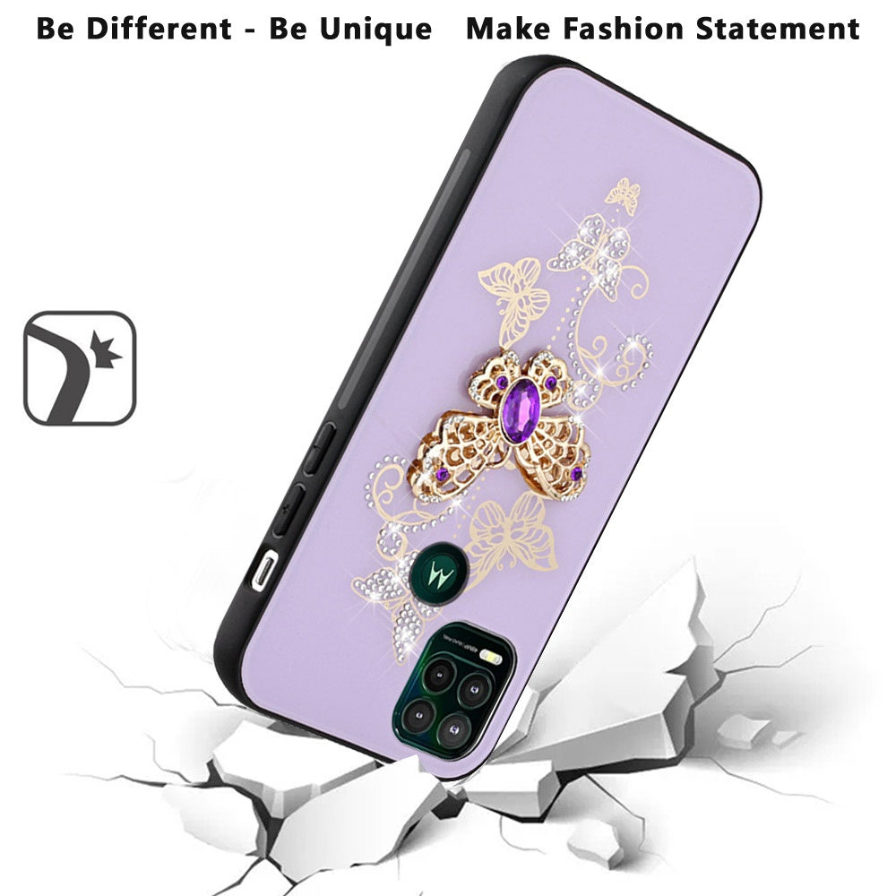 For Motorola Moto G Stylus 5G 2022 Diamond 3D Bling Sparkly Glitter Ornaments Engraving Hybrid Armor Fashion  Phone Case Cover