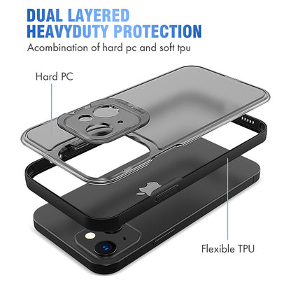 For Apple iPhone 13 /Pro Max Hybrid Tinted with Precise Raised Camera Protection & Invisible Stand Kickstand Ultra Slim  Phone Case Cover