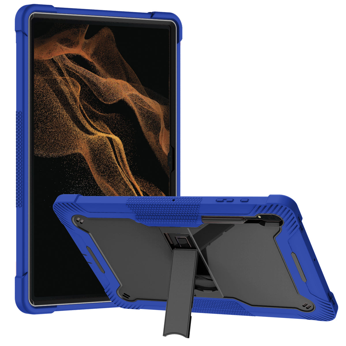 Case for Apple iPad Pro 12.9 inch (2021) Tough Tablet Strong with Kickstand Hybrid Heavy Duty High Impact Shockproof Protective Stand Blue Tablet Cover