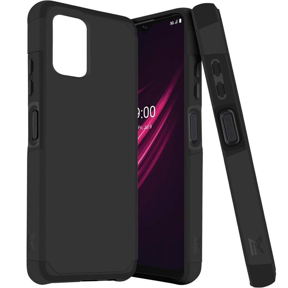 For T-Mobile Revvl 6 Pro 5G /Revvl 6 5G Shock Absorption Slim Tuff 2in1 Hybrid Dual Layer Hard PC and TPU Rubber Armor  Phone Case Cover