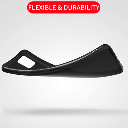 For TCL A3X / A600DL Ultra Slim Flexible TPU Hybrid [Matte Finish Coating] Shock Absorbing Rubber Silicone Gummy Protection Black Phone Case Cover