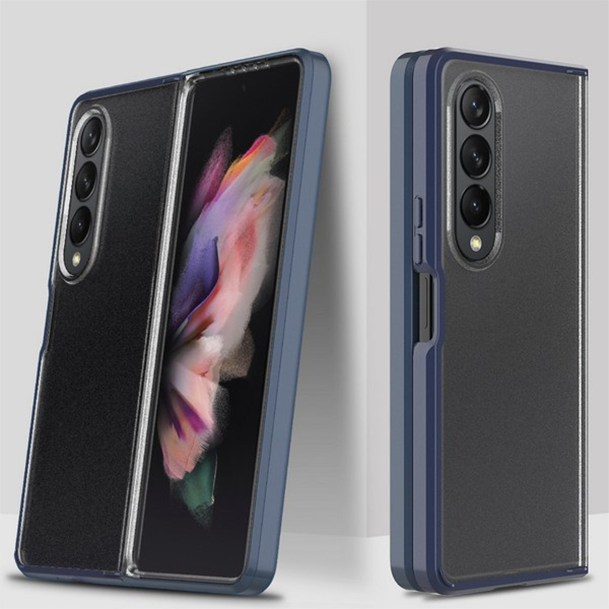 For Samsung Galaxy Z Fold 4 5G Transparent Full Body with Built-in Screen Protector Hard PC Ultra-Thin Shockproof Protective  Phone Case Cover