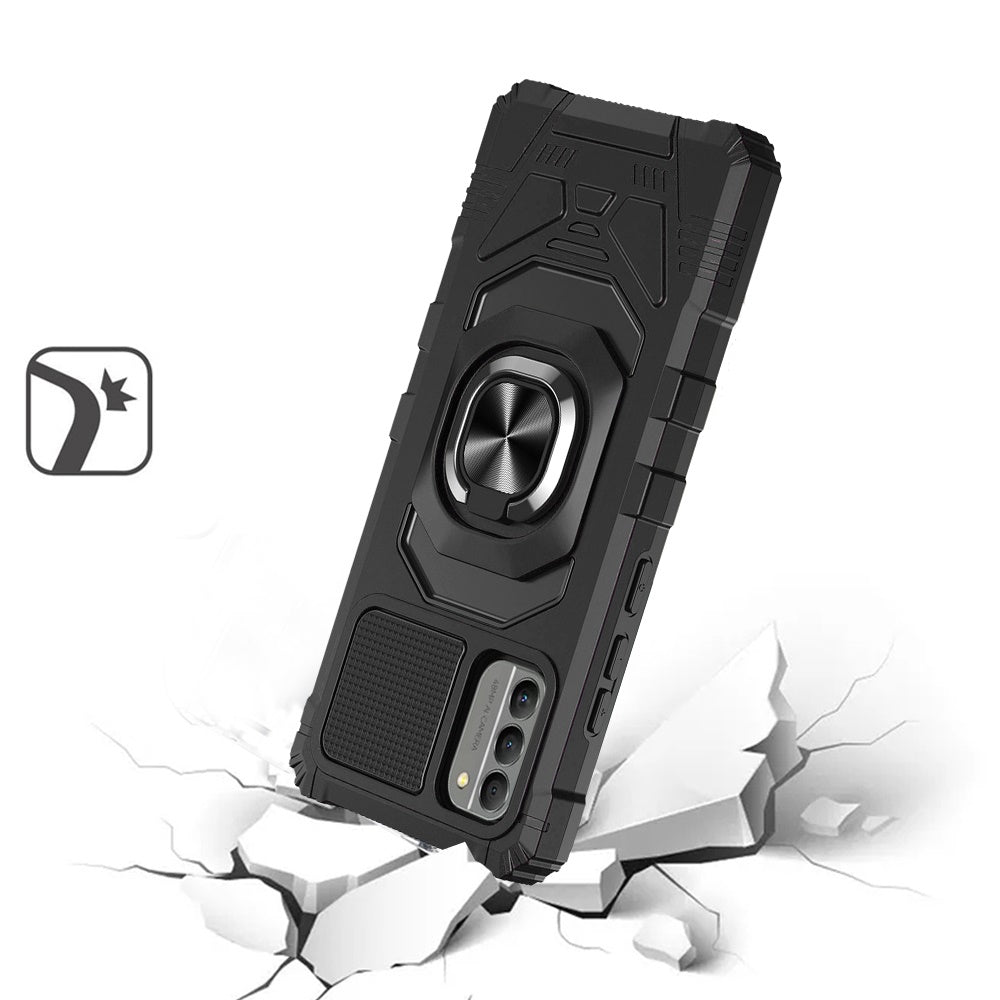 For Nokia G400 5G Tough Hybrid 2in1 Dual Layer with Rotate Magnetic Ring Stand Holder Kickstand, Rugged Shockproof  Phone Case Cover