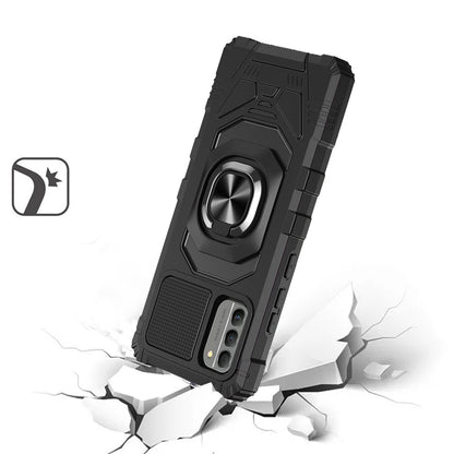 For Nokia G400 5G Tough Hybrid 2in1 Dual Layer with Rotate Magnetic Ring Stand Holder Kickstand, Rugged Shockproof  Phone Case Cover