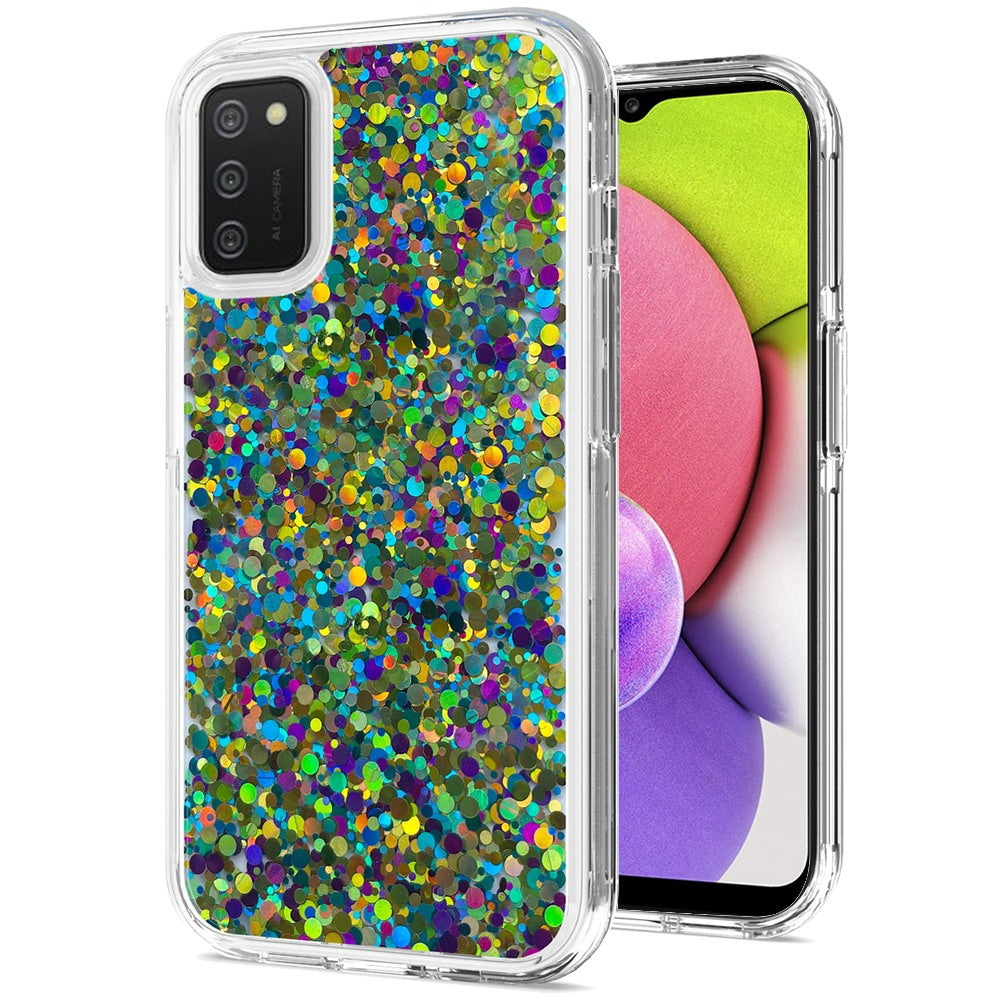 For Apple iPhone 14 Plus (6.7") Colorful Glitter Bling Sparkle Epoxy Glittering Shining Hybrid Hard TPU Shockproof  Phone Case Cover