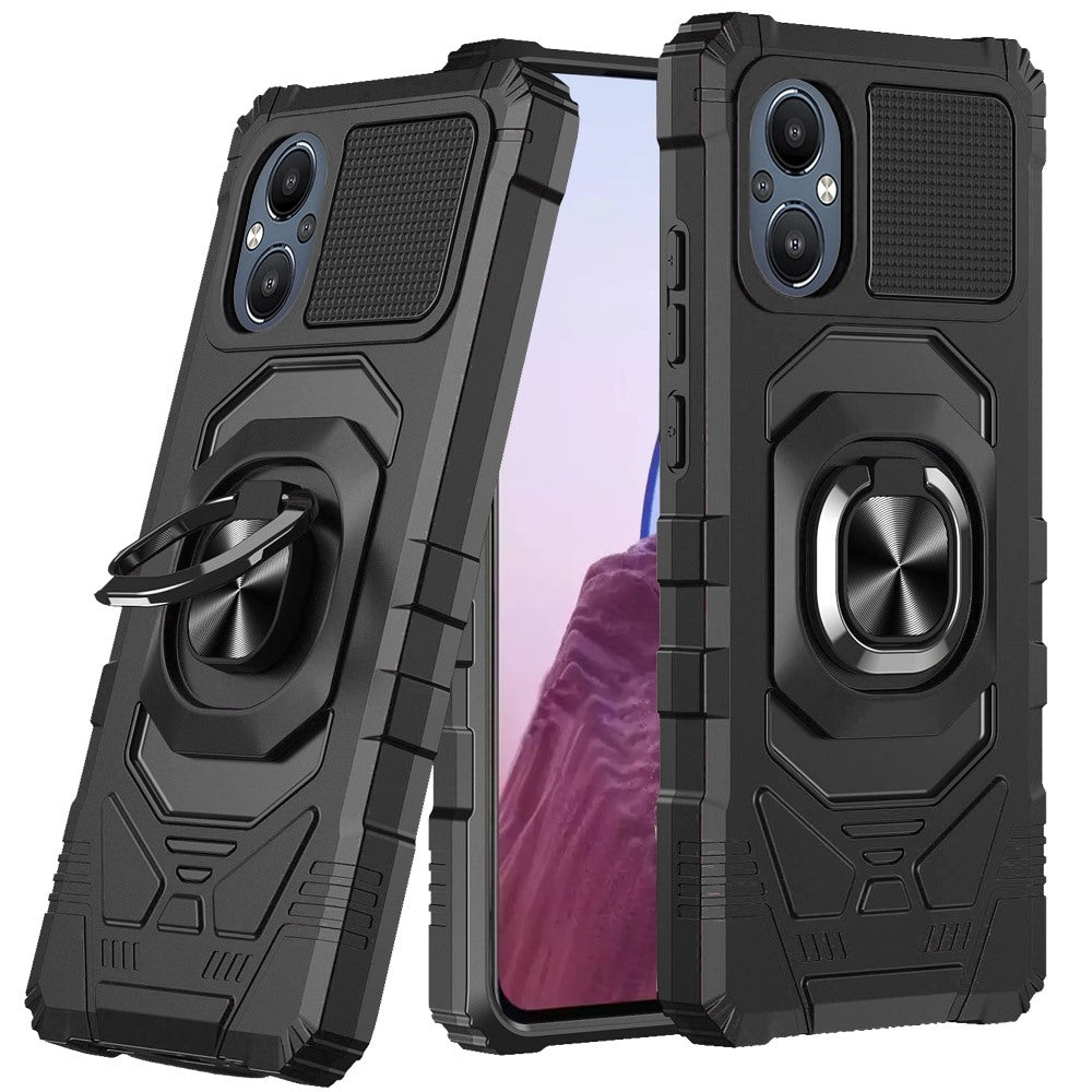 For OnePlus Nord N20 5G Hybrid Dual Layer with Rotate Magnetic Ring Stand Holder Kickstand, Rugged Shockproof Protective  Phone Case Cover