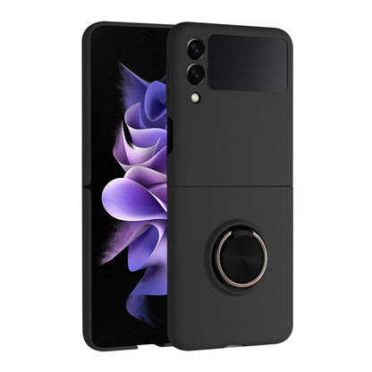 For Samsung Galaxy Z Fold 4 5G Hybrid 360 Rotatable Metal Invisible Ring Stand Holder Fit Magnetic Car Mount Shockproof  Phone Case Cover