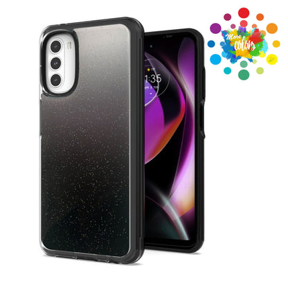 For Apple iPhone 14 /Plus Pro Max Gradient Glitter Bling Hybrid Shockproof Protection TPU Frame and Hard PC Back Slim  Phone Case Cover