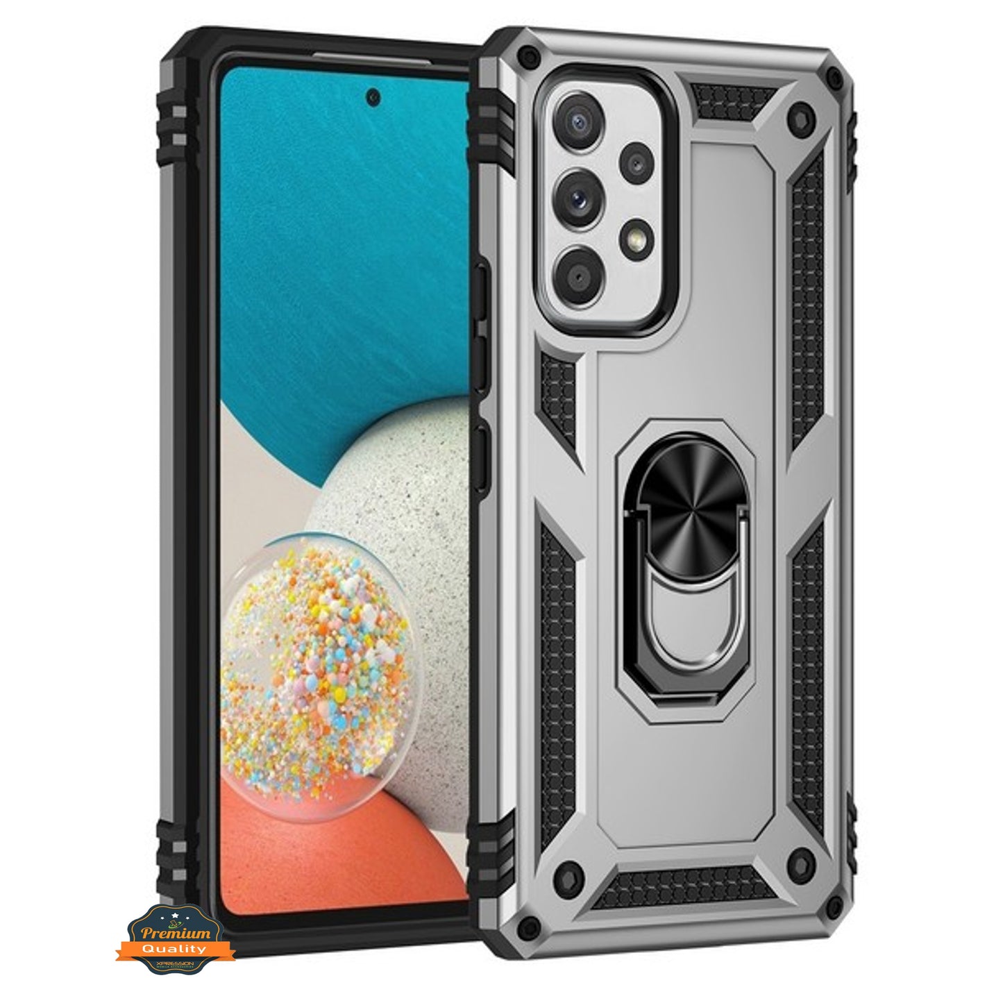 For Samsung Galaxy S20 FE /Fan Edition Shockproof Hybrid Dual Layer PC + TPU with Ring Stand Metal Kickstand Heavy Duty  Phone Case Cover