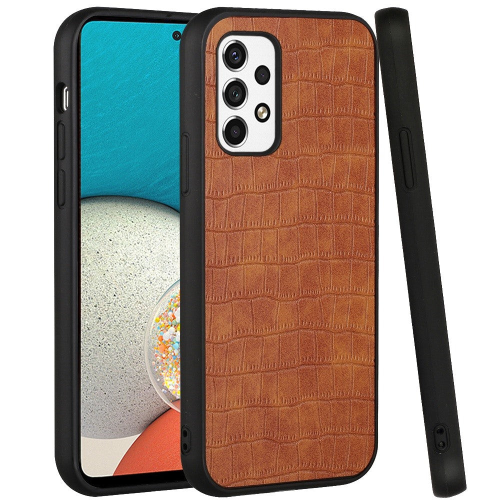 For Samsung Galaxy A53 5G Slim Thin PU Leather Crocodile Design Flip Snap On Hybrid Shockproof TPU PC Hard Shell Durable  Phone Case Cover