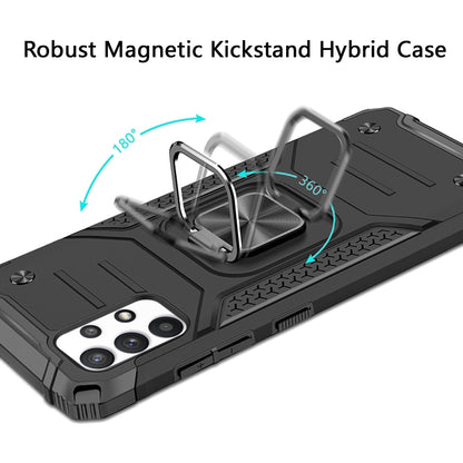 For Samsung Galaxy Note 20 Armor Hybrid with Ring Stand Holder Kickstand Shockproof Heavy-Duty Durable Rugged 2in1 Black Phone Case Cover