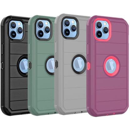 For Apple iPhone 14 /Pro Max Heavy Duty Hard PC + TPU Dual Protective Hybrid Combo Holster Belt Clip Stand  Phone Case Cover