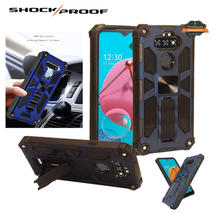 For Wiko Ride 3 Full-Body Hybrid [Military-Grade Protective] Defender Heavy Duty with Hidden Kickstand Stand Support Magnetic Car Mount  Phone Case Cover