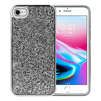 For Apple iPhone SE 3 (2022) SE/8/7 Bling Rhinestone Diamond Shiny Glitter Hybrid Dual Layer Rugged Shell Hard PC TPU  Phone Case Cover