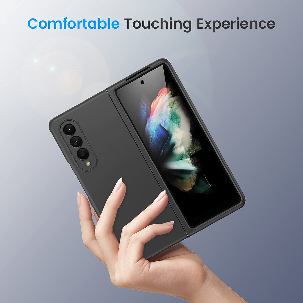 For Samsung Galaxy Z Fold 4 5G Transparent Full Body with Built-in Screen Protector Hard PC Ultra-Thin Shockproof Protective  Phone Case Cover