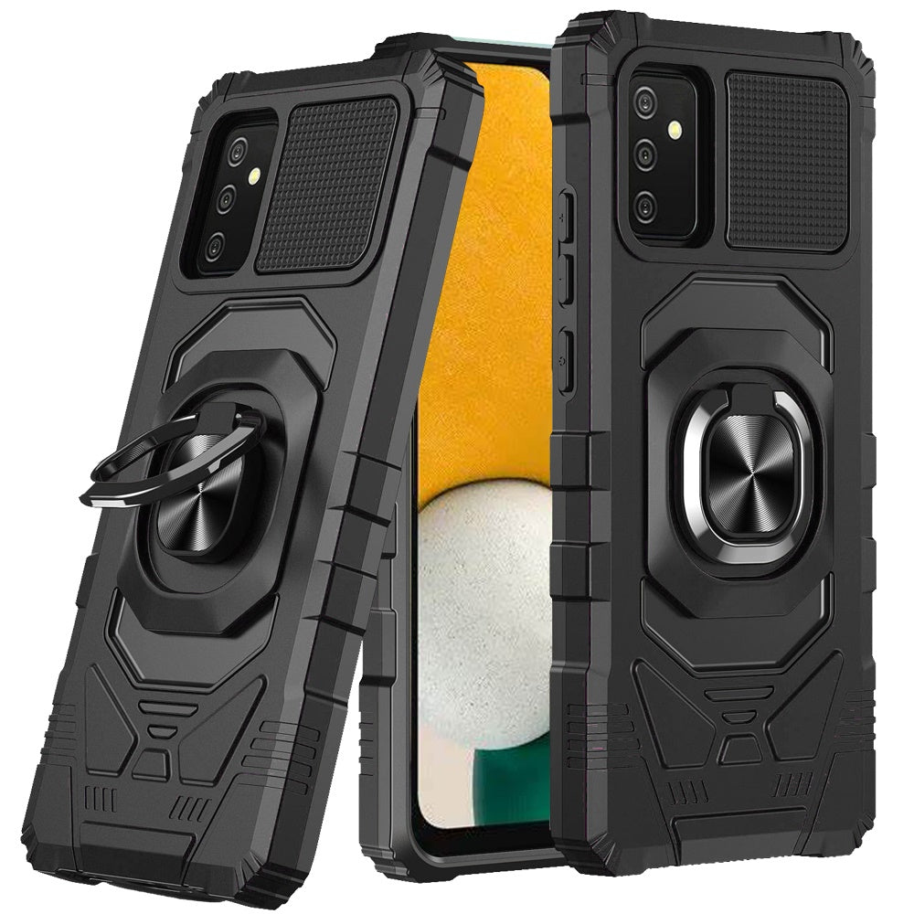 For Samsung Galaxy A13 4G Hybrid Dual Layer with Rotate Magnetic Ring Stand Holder Kickstand, Rugged Shockproof Protective  Phone Case Cover