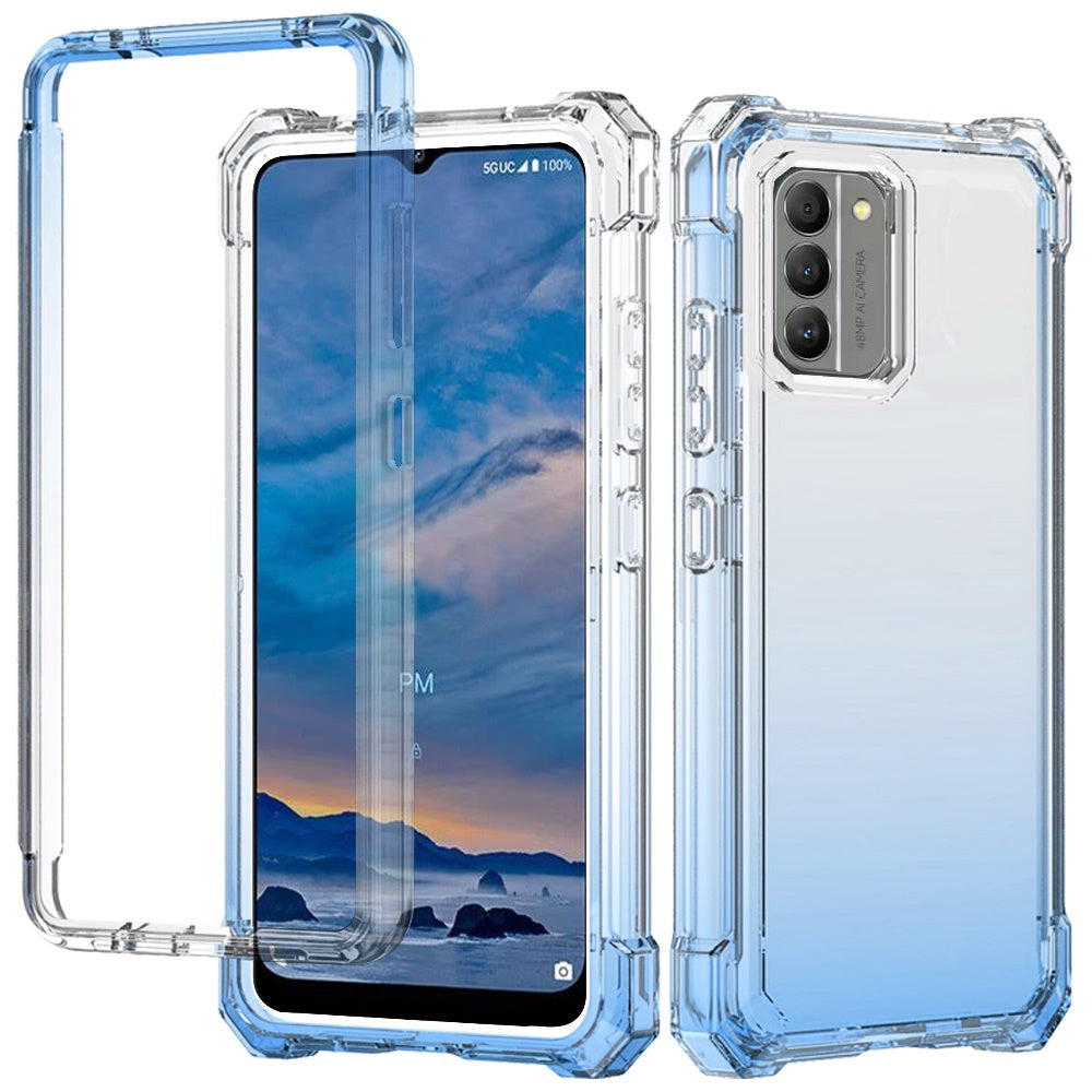For Nokia G400 5G Clear Gradient Hybrid Thick Guard Shockproof Dual Layer Hard PC + TPU Bumper Frame Armor  Phone Case Cover