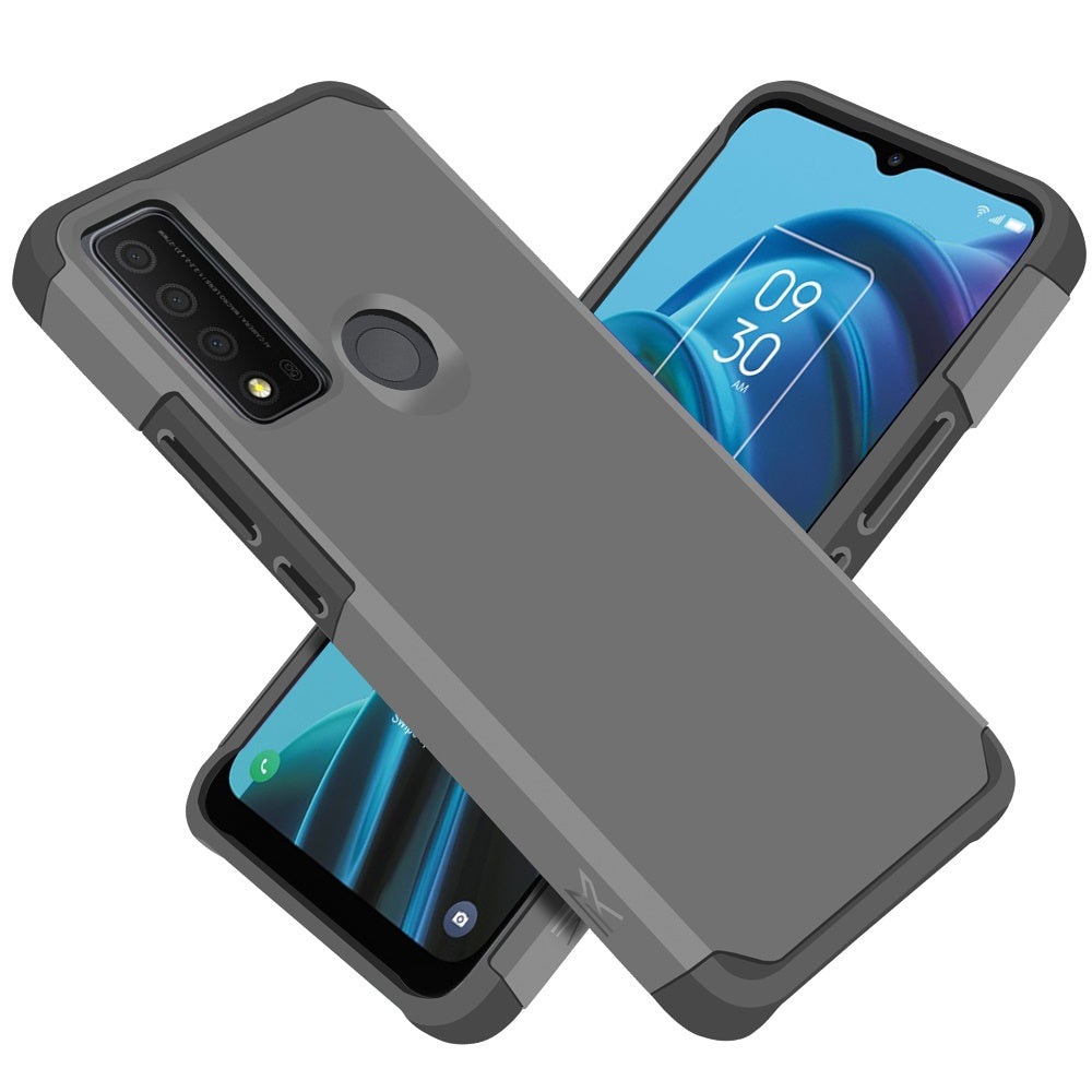 For TCL 30 XE 5G Ultra Slim Corner Protection Shock Absorption Tuff Hybrid Dual Layer Hard PC and TPU Rubber Armor Defender  Phone Case Cover