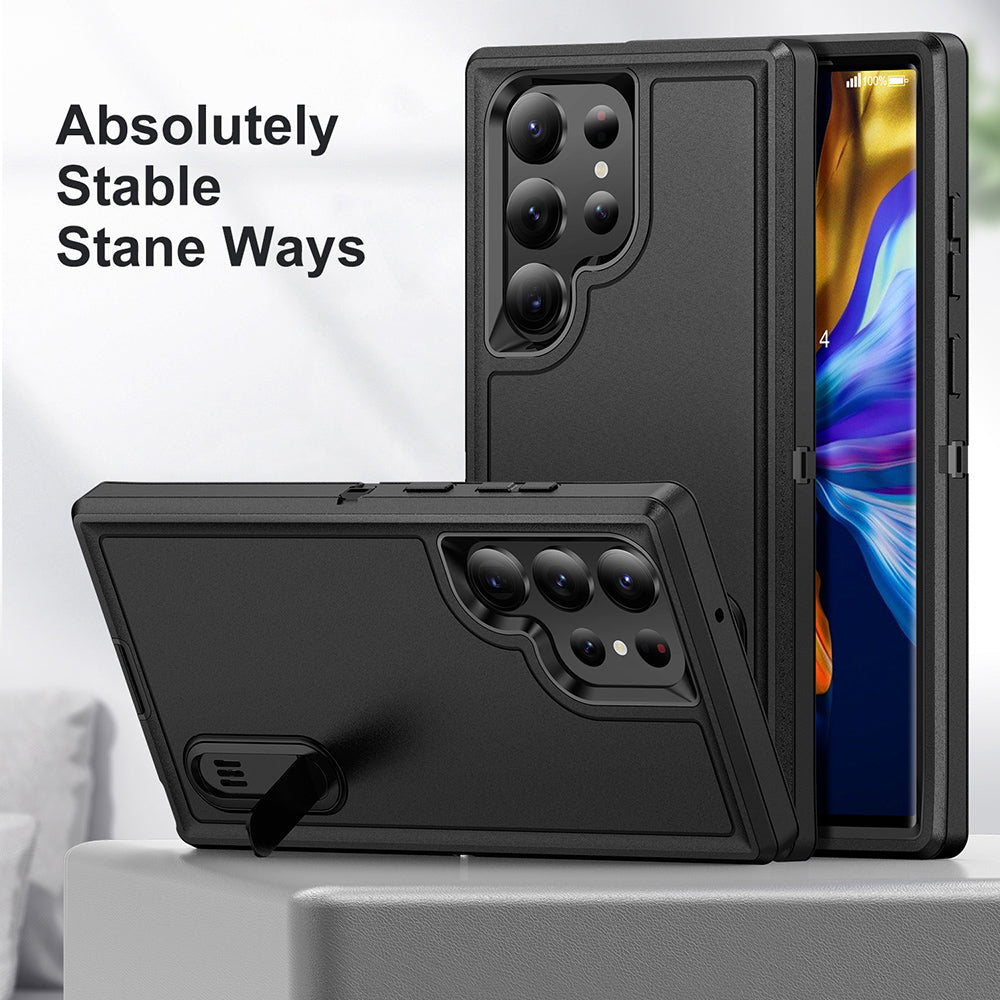 For Samsung Galaxy S23 /Plus /Ultra Hybrid Ultra Protective Hybrid Armor 3 in 1 Shockproof with Kickstand Heavy Duty Rugged  Phone Case Cover