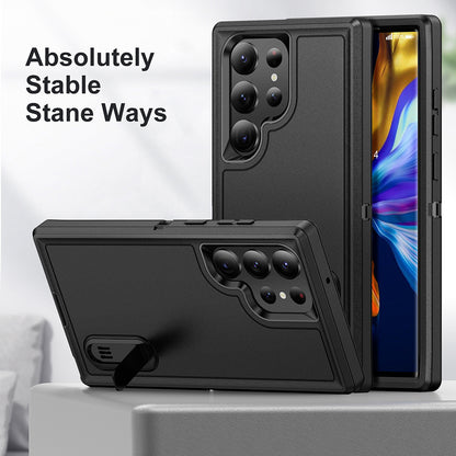 For Samsung Galaxy S23 /Plus /Ultra Hybrid Ultra Protective Hybrid Armor 3 in 1 Shockproof with Kickstand Heavy Duty Rugged  Phone Case Cover