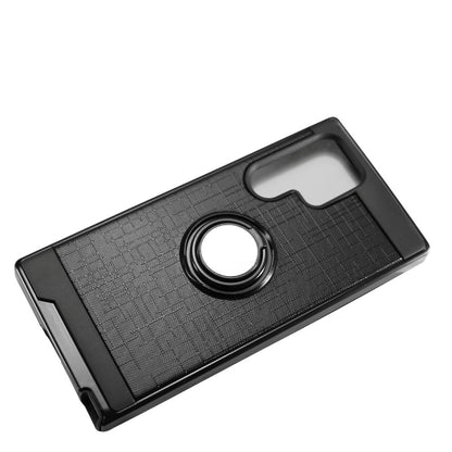 For Samsung Galaxy S22 Ultra Hybrid 360° Ring Armor Shockproof Dual Layers 2in1 with Ring Stand for Magnetic Car Mount  Phone Case Cover