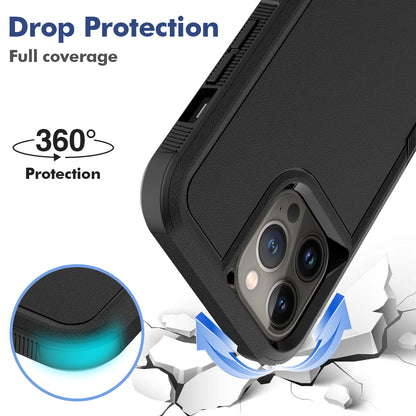 For Apple iPhone 13 Pro Max (6.7") Tough Hybrid Rugged Hard Shockproof Drop-Proof 3in1 Protection, Military Grade Design  Phone Case Cover