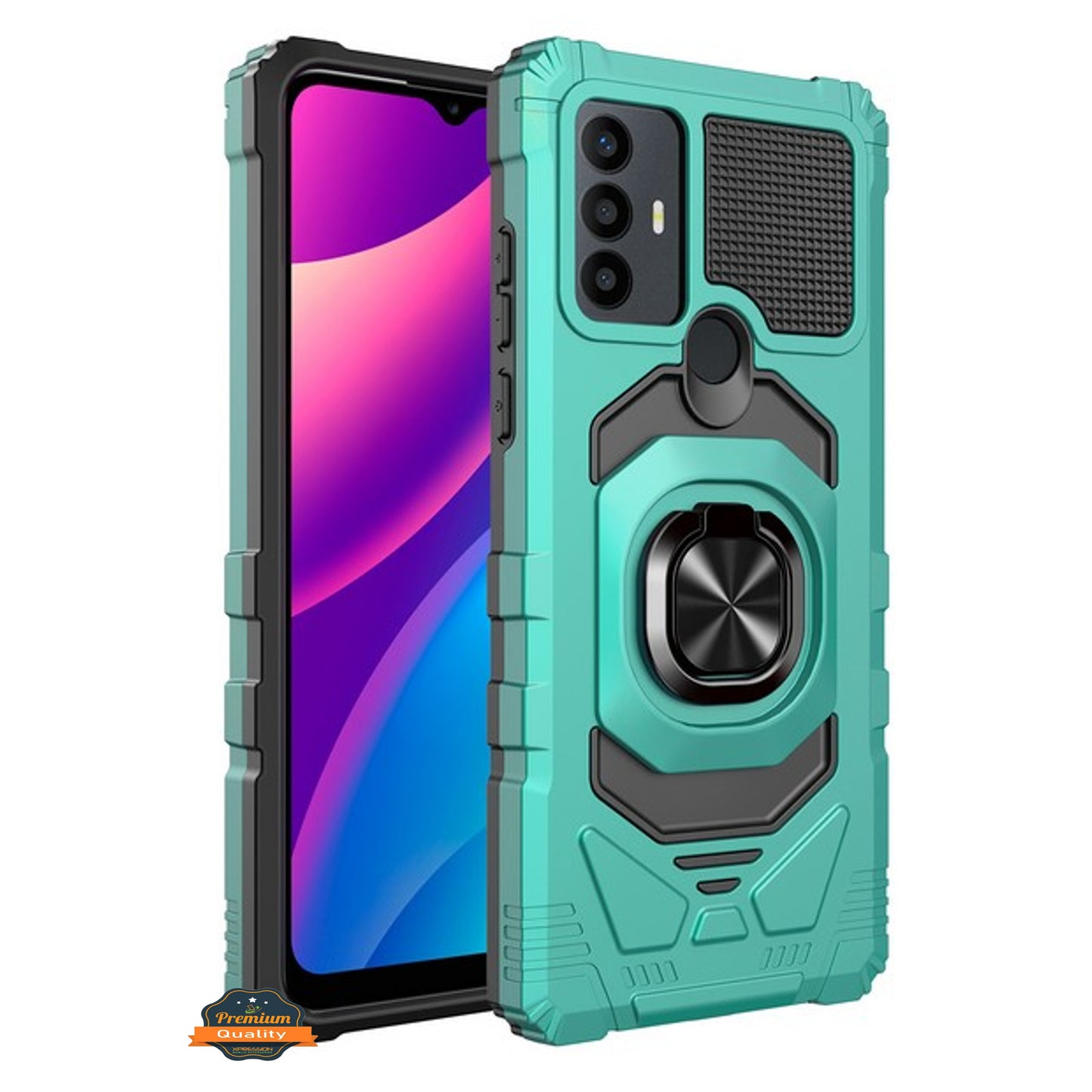 For Motorola Moto G Stylus 5G 2022 Hybrid Magnetic Car Mount with Ring Kickstand Stand Holder Armor [Military Grade]  Phone Case Cover