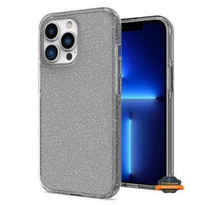 For Apple iPhone 13 /Pro Max Mini Glitter Sparkle Bling Shiny Thin Slim Hybrid Shockproof Rubber Silicone Soft TPU Gel Protective  Phone Case Cover