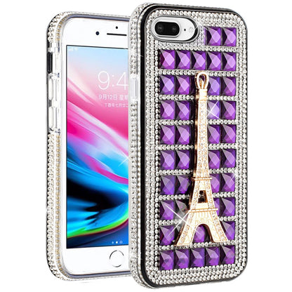 For Apple iPhone 8 Plus/7 Plus/6 Plus/6s Plus Fashion Luxury 3D Bling Diamonds Rhinestone Jeweled Ornament Shiny Crystal  Phone Case Cover