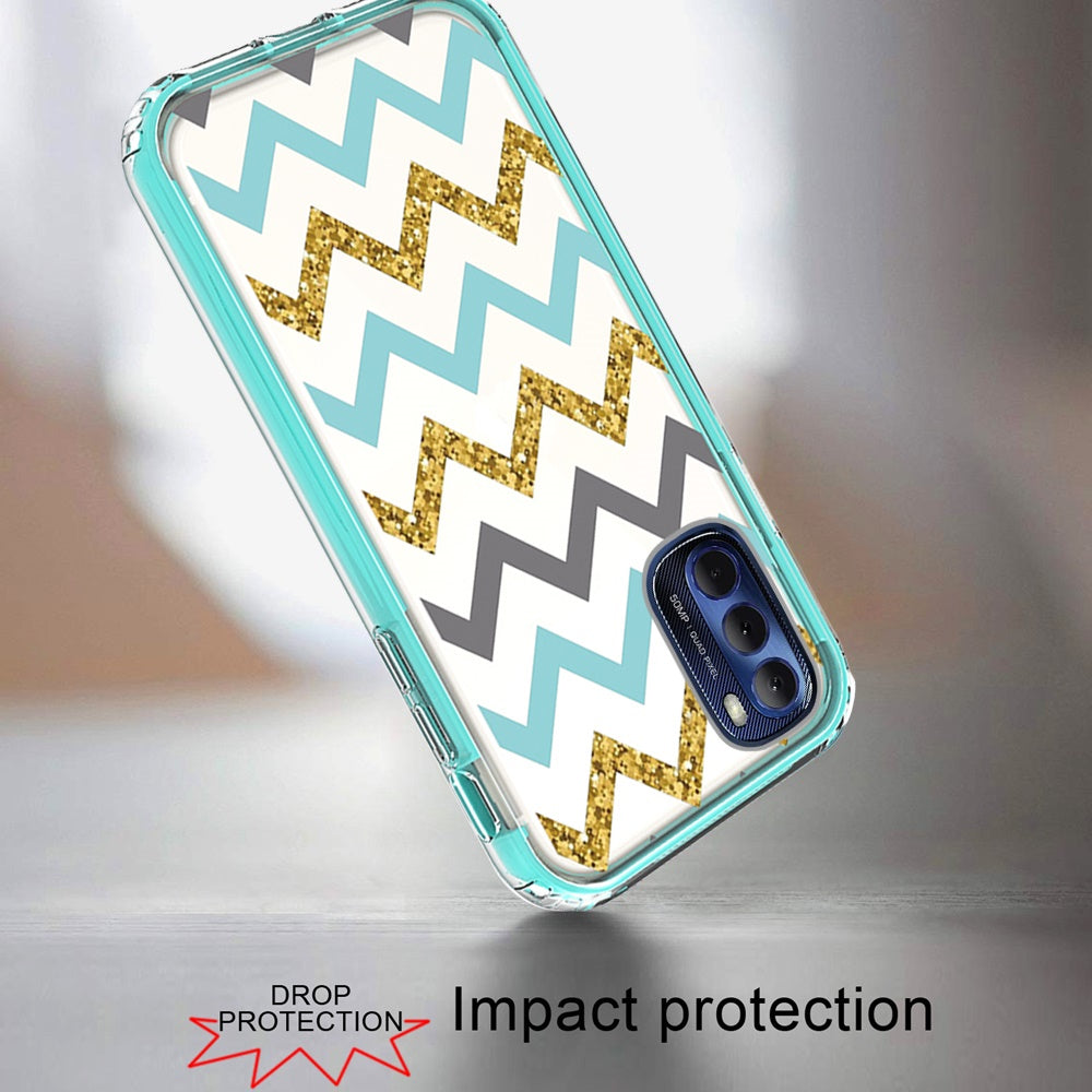 For Motorola Moto G Stylus 2022 4G Beautiful Design 3in1 Hybrid Armor Hard PC Rubber TPU Shockproof Protective Frame  Phone Case Cover