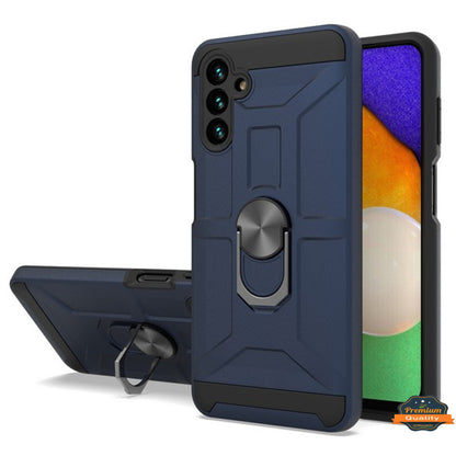 For Samsung Galaxy A13 5G Hybrid Ring Stand [360° Rotatable Ring Holder Magnetic Kickstand] Shockproof Hard Rubber TPU  Phone Case Cover